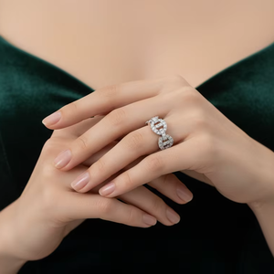 แหวนทอง 14K ประดับเพชรทรงวงกลมซ้อนกัน |   เพชรทรงบริลเลียนต์ 1.02 กะรัต - Product Image 5