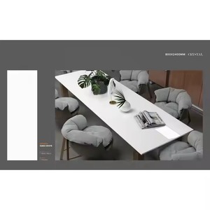 Nero Grays Design 800*2400mm Suelo de madera pulida 15mm de espesor Losa de porcelana de cuerpo completo 80x240x1,5 cm Azulejos de pared interior del hogar - Product Image 2