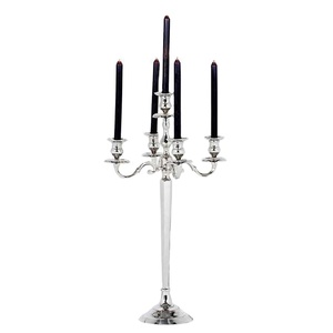 T.C Tall Wedding Iron Silver 3 Size <b>Candelabra</b> Centerpieces for Decoration - Product Image 1