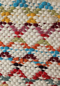 Tapis chindi moderne en coton recyclé à motif de diamant, fait à la main avec une machine de haute qualité pour un usage domestique, tapis et ensembles - Product Image 3