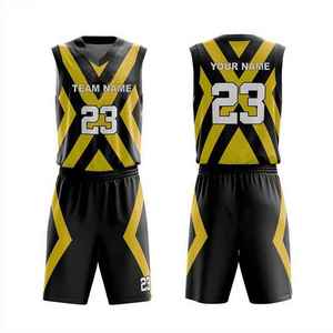 Ensemble de maillots de basket-ball en maille respirante avec logo personnalisé nouveau design entraînement de basket-ball toutes tailles impression par sublimation 100% polyester - Product Image 4