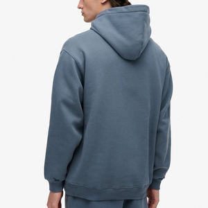 High Quality Eco-Friendly Waterproof Cotton Oversize Hoodie Men <b>Thick</b> <b>Fleece</b> Drop Shoulder Plain Blank Design Customizable OEM - Product Image 4