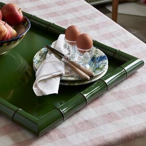 Plateau de table de vanité décoratif de haute qualité Tendance chaude Plateaux de laque de canne en bambou Grand plateau ottoman du Vietnam - Product Image 6