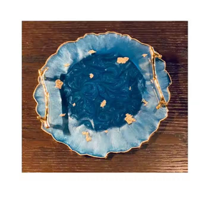 Bandeja de Servicio de Resina Pintada a Mano y Hecha a Mano por Timeless Craft para Uso en el Hogar y Restaurantes, India - Product Image 4