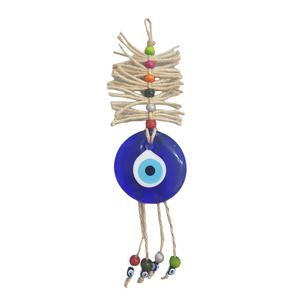 Ornement Macrame Evil Eye (25x7cm) Article décoratif pour la maison - Product Image 1