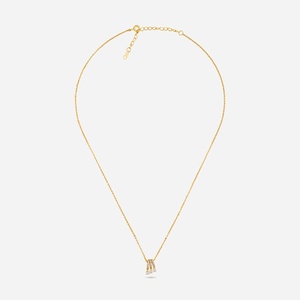 92.5 Silver Pendant Chain Rhodium Gold Plated Featuring Zircon Diamond Pearl Main Stones Religious Style 191336 for Engagement - Product Image 4
