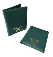 Carpeta de Menú Elegante de Alta Calidad, Tamaño A4, en Cuero PU, con Hermoso Diseño Dorado en Relieve de Bosque, con Clip, para Uso en Restaurantes