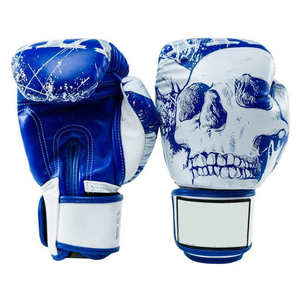 Gants de boxe en cuir de haute qualité en gros, logo personnalisé imprimé à chaud, respirants, fermeture à lacets, faible MOQ, gants de combat MMA - Product Image 1