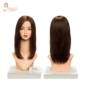 Peluca frontal de encaje al por mayor para mujer, cabello humano Remy brasileño liso de color natural, base de seda, densidad del 150% - Product Image 1