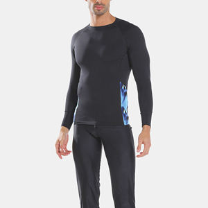 Alta calidad Cómodo y transpirable Color sólido Hombres Rash Guard Mejor fabricación Precio barato Tamaño adulto para hombres Rash Guards - Product Image 3