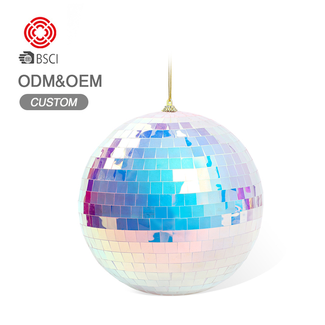 SHUANGYUAN 15CM Christmas Disco Ball Foam Customization Decorations Christmas Mirror Sphere Balls