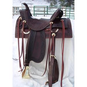 Handicrafts European Style English <b>Saddle</b> Pure Buffalo Leather Wood Customizable Design High Quality Vintage Australian Saddlery - Product Image 2