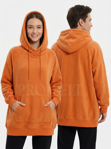Custom Design <b>Oversized</b> Thick <b>Fleece</b> <b>Hoodie</b> with Drawstring Casual Loose Fit Street wear Plain Blank Drop Shoulder Hoodies - Product Image 6