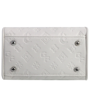 กระเป๋าถือหนังวินเทจสำหรับผู้หญิงหนังแท้พร้อมโลโก้นูนกระเป๋าสะพายข้างแบบนุ่มมีซิปปิด/ - Product Image 5