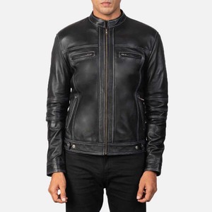Trendy Custom Leather <b>Jacket</b> Men 2026 Premium Genuine Leather Outerwear OEM <b>Biker</b> Style Streetwear Fashion <b>jacket</b> for men - Product Image 4