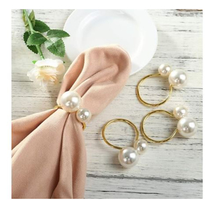 Admirable Design Perle Ronds De Serviette Or Porte-Anneaux De Serviette Pour La Table À Manger Formelle Ou Décontractée Décor Serviette Manchette Pour Offre Spéciale - Product Image 1