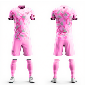 Uniforme de Fútbol Azul Cielo en Oferta, Conjunto de Camiseta y Pantalones Cortos con Diseño Fragmentado, Ropa Deportiva para Equipos, Kit de Entrenamiento - Product Image 2