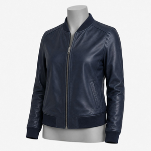 Chaqueta de Cuero Genuino para Mujer, Estilo Motociclista, Invierno, Cómoda, Ajuste Suave, Prenda Exterior Personalizada, Premium y Duradera - Product Image 4