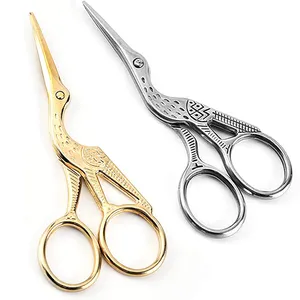 Stainless Steel Sharp Tip Stork Scissors Crane Design Sewing Scissors for Embroidery, Craft, Needle Work and Art Work