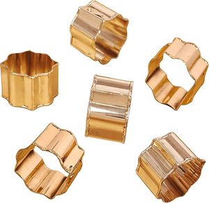 Lujosos servilleteros de metal redondos hechos a mano, diseño clásico para comedor, boda, fiesta y hebillas de aniversario - Product Image 2