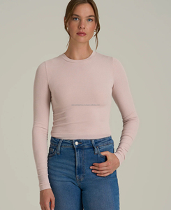 T-shirts courts sportifs à manches courtes pour femmes, taille XS, coupe ajustée, écologiques, séchage rapide, respirants, anti-rides, tissu côtelé - Product Image 1