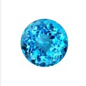 Topaze bleue suisse naturelle taillée en brillant rond de 12mm prix d'usine en gros pierre précieuse en vrac à facettes de haute qualité par carat - Product Image 1