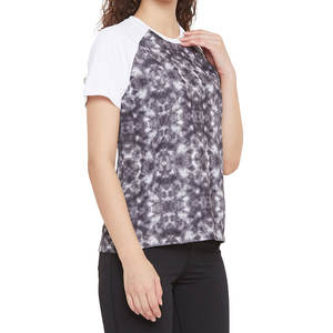 Custom Made <b>Women's</b> Organic High Quality Full Print Tee <b>Shirts</b> Sublimated Polyester Spandex <b>T</b> <b>Shirt</b> For <b>Woman</b> OEM Custom - Product Image 3