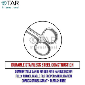 Couronne Beebee Ciseaux Chirurgicaux Dentaires Medic Instruments 4.5 "Ciseaux Chirurgicaux En Acier Inoxydable Droit Utilisation De Laboratoire Dentaire - Product Image 3