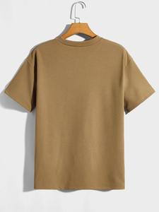 เสื้อยืดสำหรับผู้ชายแบบแห้งเร็วเสื้อยืดโอเวอร์ไซส์220ผ้าคอตตอนธรรมดาไม่มีลวดลายคุณภาพระดับพรีเมียม - Product Image 3