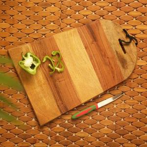 Vente chaude personnalisée épaisse planche à découper en bois d'acacia massif Style écologique pour la cuisine Restaurant utiliser nouvelle nourriture en soie - Product Image 2