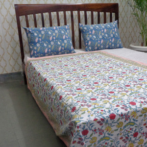 Couverture d'hiver en voile de coton biologique de haute qualité bloc de main traditionnel indien imprimé doux taille double Dohar en vente meilleur prix - Product Image 4