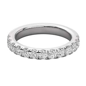 Bague en diamant moissanite fine, bijoux de fiançailles, mariage, plaqué or, argent 925, rangée de 7 diamants moissanite, bague pour femmes - Product Image 5