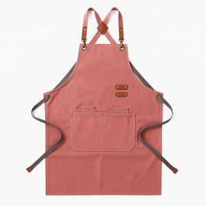 Delantales de Chef Personalizados con Logotipo para Hombre y Mujer, con Bolsillos, Delantal de Cocina Resistente de Lona de Algodón para Cafetería - Product Image 6