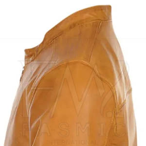 Veste en cuir à manches longues pour hommes avec fermeture à glissière motif personnalisé toile style rue haute pour l'hiver prix raisonnable - Product Image 4