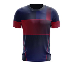T-shirt de sport pour homme à séchage rapide 180 grammes en tissu tricoté col rond uni en vrac imprimé par sublimation pour homme - Product Image 4