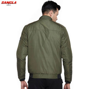 Baja MOQ OEM al por mayor de alta calidad de invierno chaqueta de bombardero en Blanco clásico cómodo chaqueta de bombardero de los hombres - Product Image 4