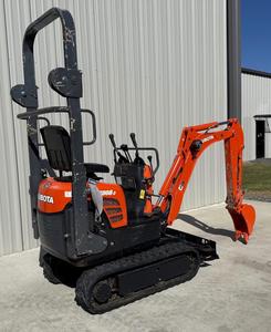 ENVÍO GRATUITO, Miniexcavadora Kubota KX008-3 con Certificación EPA y CE, 740 Horas, Motor Diésel de 10 HP, 1 Tonelada, ROPS Abierto, Cuchilla Hidráulica para Reacondicionamiento - Product Image 1