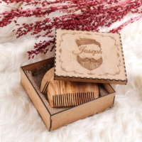 Peines para el Cabello de Madera de Olivo Hechos a Mano ArtisRaw de Primera Calidad, Diseño Rectangular, Estilo Europeo Americano, Duraderos y Ecológicos