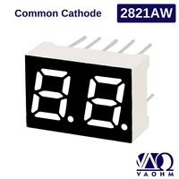 Display LED a Sette Segmenti a Due Cifre VAOHM 2821AW 2281AW 2821BW 2281BW Bianco 0,28 Pollici Catodo/Anodo Comune