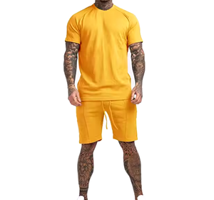 Ropa informal para hombre, camiseta, conjunto corto, alta calidad, antiarrugas, transpirable, tendencia superior, camiseta para hombre, conjunto corto con peso ligero - Product Image 6