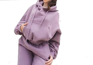 ชุดวอร์มสองชิ้นแบบมีซิปสำหรับสตรีทรงโอเวอร์ไซส์สำหรับฤดูหนาว - Product Image 6