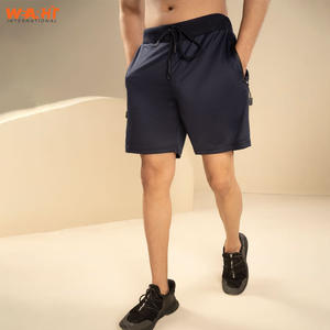 Pantalones cortos de gimnasio de alta calidad para hombre para entrenamiento físico Pantalones de entrenamiento de secado medio Bolsillos Pantalones de correr de poliéster informales-Venta al por mayor - Product Image 3