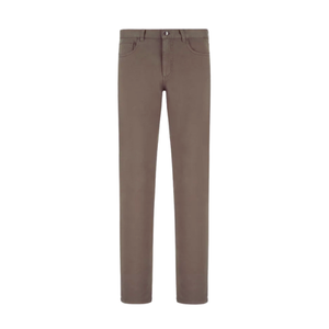 Pantalon cargo à cinq poches gris colombe pour hommes, confortable, été, style décontracté, coton sergé, teint en moyen solide, automne - Product Image 3