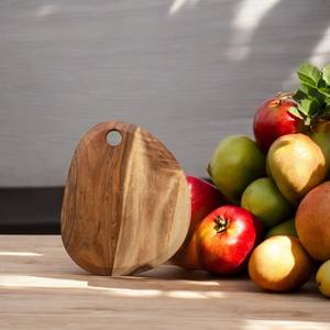 ไม้มะม่วงทรงกลมมีสไตล์พร้อมธัญพืชธรรมชาติแผ่นไม้สั่งทำโลโก้ได้ทนทานสำหรับใช้งานกลางแจ้ง - Product Image 5