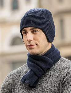 2025 Custom Logo Melange <b>Winter</b> Warm Short Brim <b>Cap</b> 3D Embroidery Design Earflap Beanie - Product Image 5