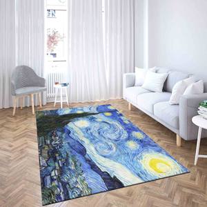 Starry Night Rug: <b>Van</b> Gogh Reproduction Area Rug,Nonwoven Soft Rug - Product Image 2