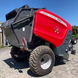 Mini presse à foin ronde avec composants de base Équipement agricole de bonne performance à vendre avec moteur et boîte de vitesses - Product Image 1