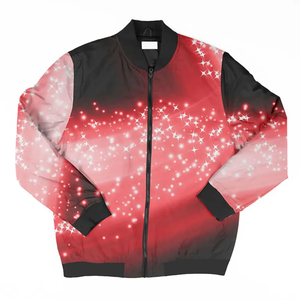 Chaqueta Bomber personalizable de poliéster 100%, Parche de vuelo duradero, característica a prueba de viento, cremallera, estampado de bordado por sublimación OEM completo - Product Image 1