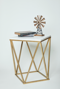 Diamond <b>Table</b> White <b>Marble</b> Standing Bed Side <b>Table</b> Home Decorative Luxury Living Room Bed Room Office Furniture - Product Image 2