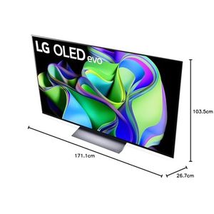 Smart 77-Inch LCD Flat Screen <b>TV</b> 165 cm with LED <b>Backlight</b> HDTV Definition Black or White Cabinet - Product Image 1